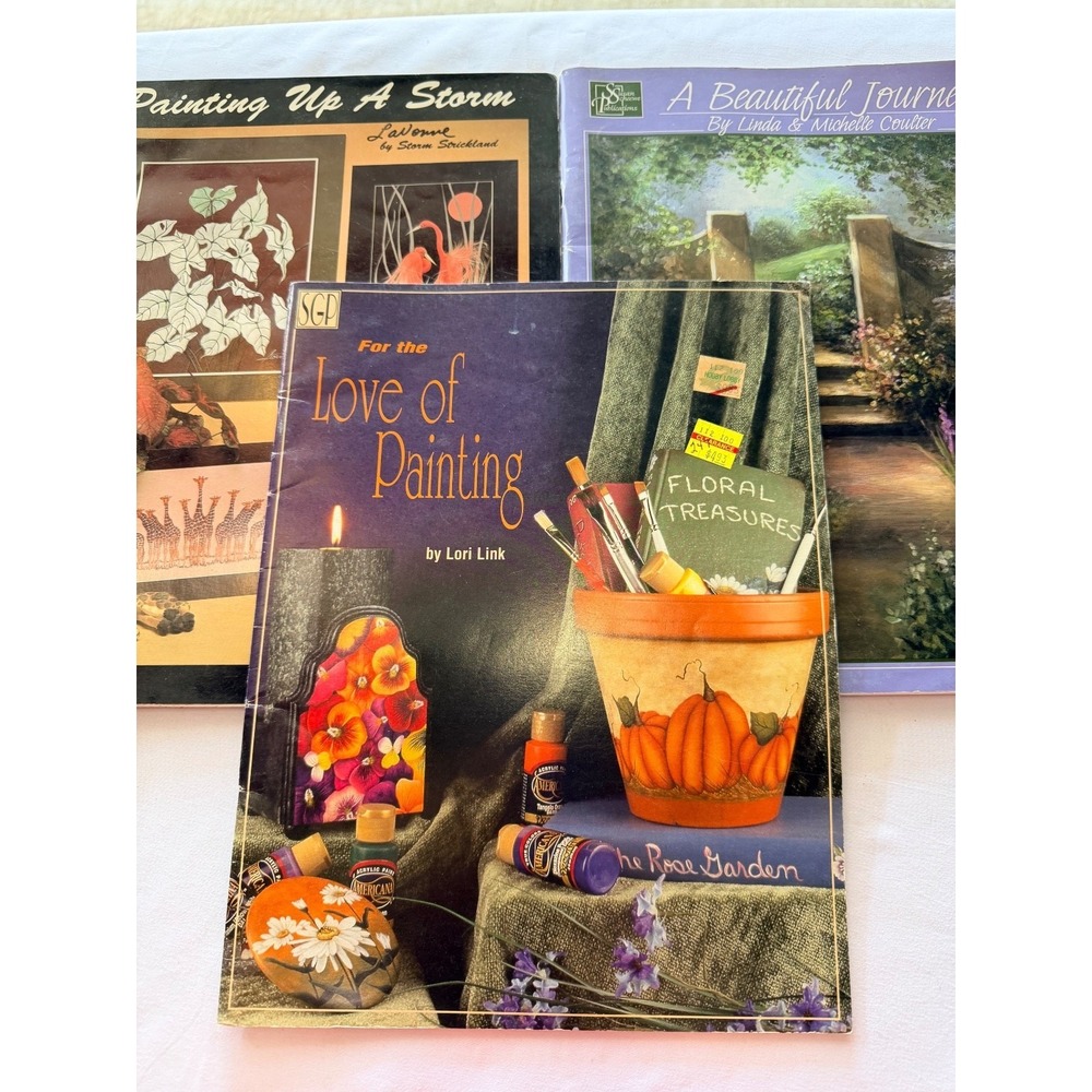 Painting Instruction Books Lot of 3 SGP LaVerne Floral Christmas Native American